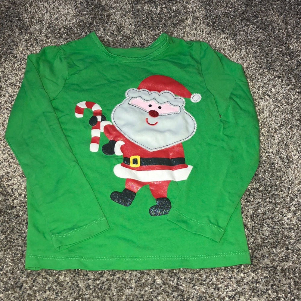 Santa shirt- 4t- new; missing tags
